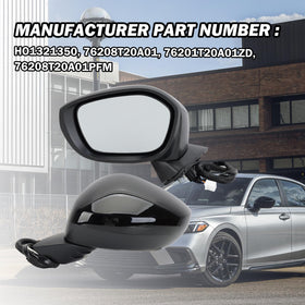 MOFOAP mirror installed on Civic sedan showing accurate fit and restored appearance
