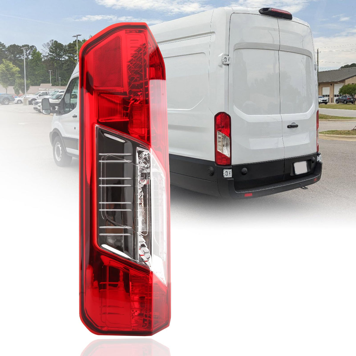 MOFOAP left tail light front view showing clean lens and fit