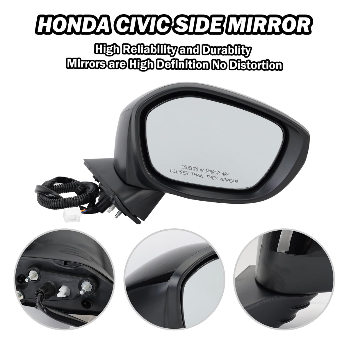 MOFOAP mirror glass closeup highlighting clear power-adjustable reflection