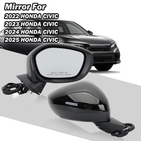MOFOAP mirror mounted on Honda Civic showing correct scale and factory match