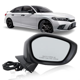 MOFOAP right passenger mirror front view showing OEM-style fit and restored visibility