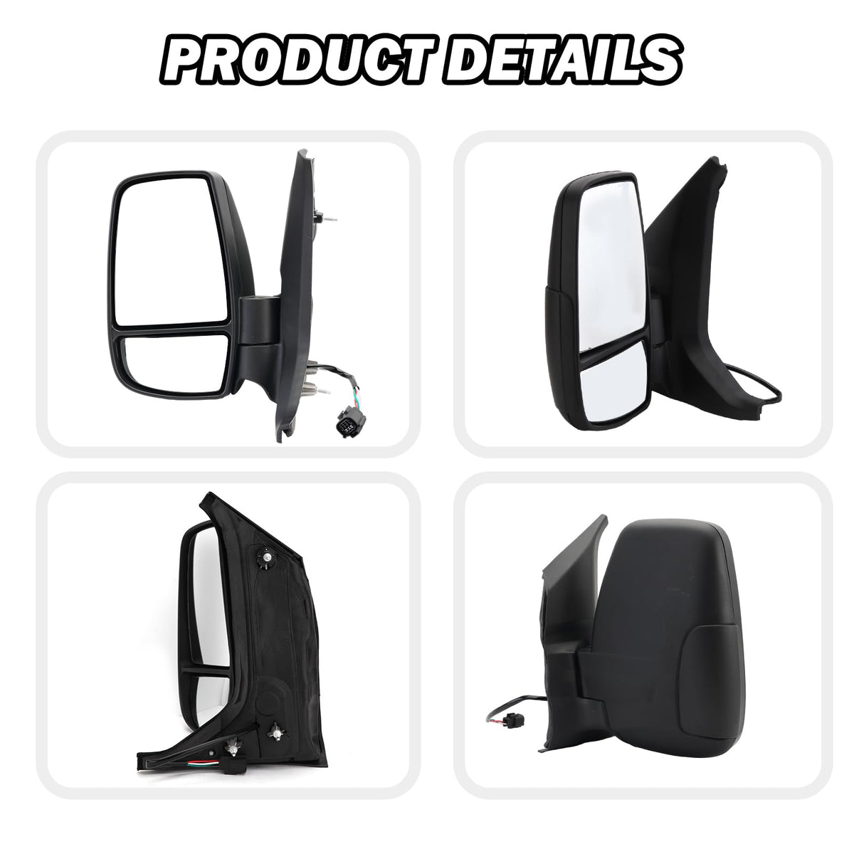 MOFOAP side mirror installed on Transit van showing OEM fit benefit