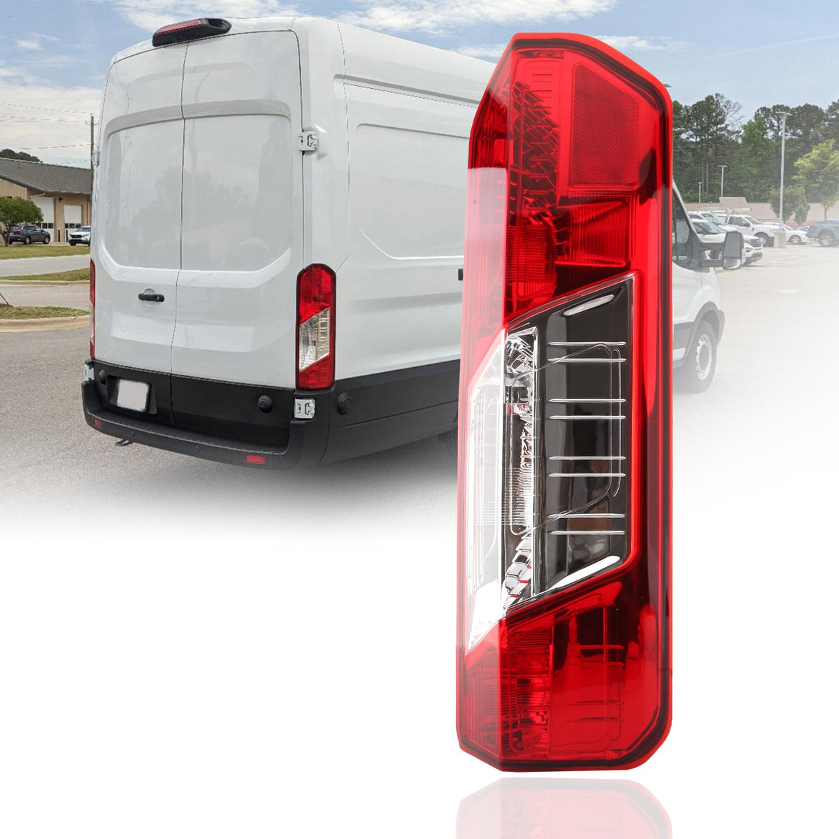 MOFOAP passenger right tail light front view showing fit and finish benefit