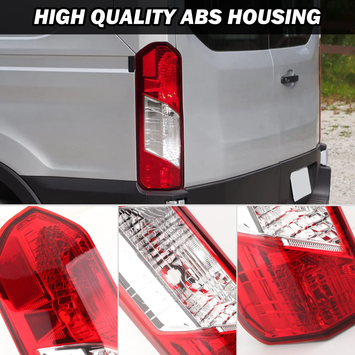 MOFOAP tail light installed on Ford Transit demonstrating exact fit