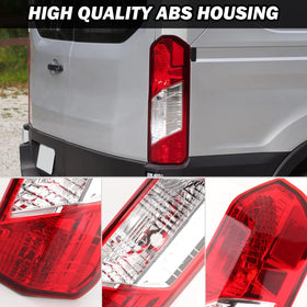MOFOAP tail light installed on Ford Transit passenger rear demonstrating correct fit benefit