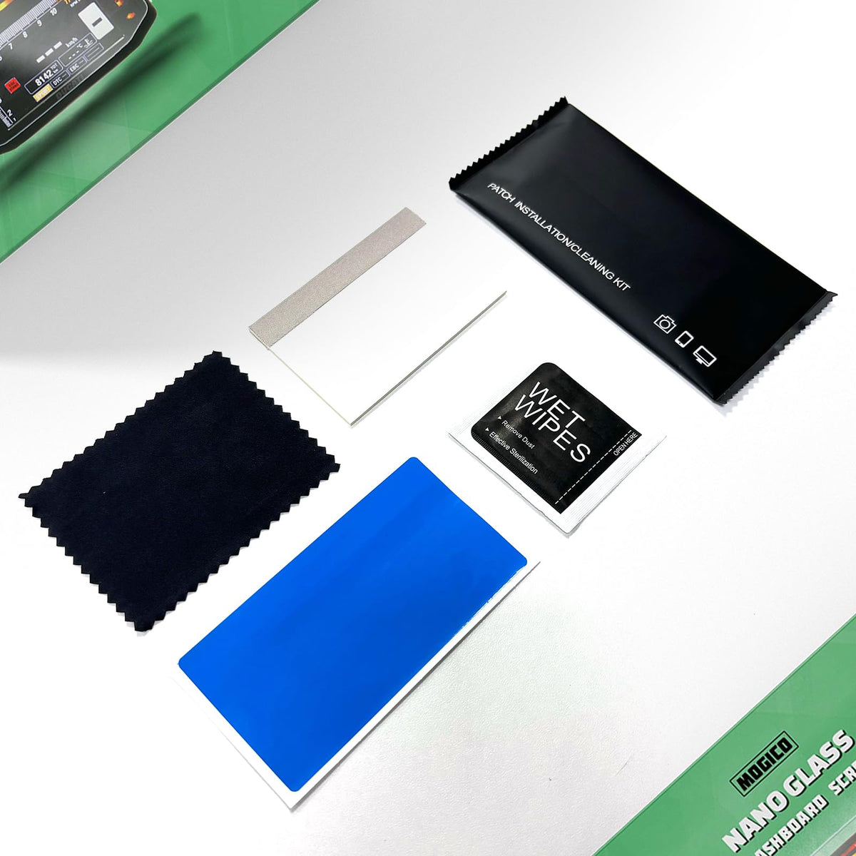 Mogico size comparison with credit card showing slim profile benefit