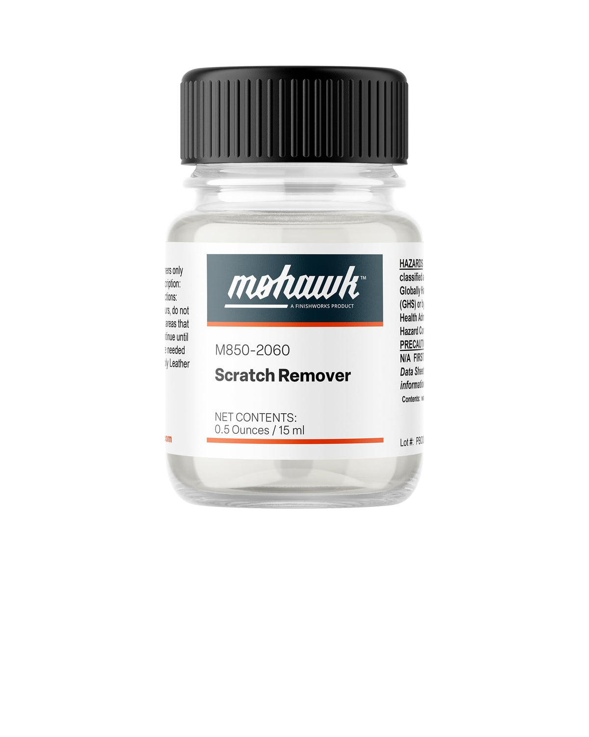 Mohawk front label of scratch remover bottle showing product name and size for quick ID