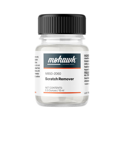 Mohawk front label of scratch remover bottle showing product name and size for quick ID