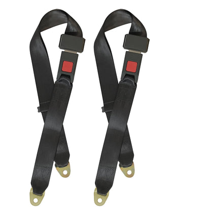MOHEEN front view of 2-pack lap belts showing compact packaging and easy replacement