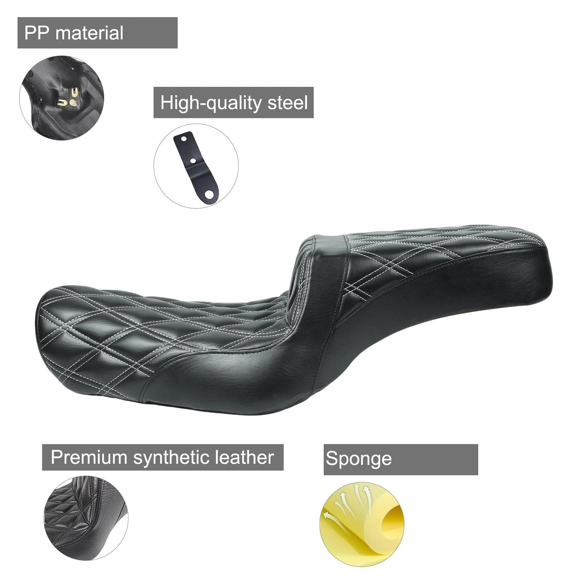 MOJINLI seat beside ruler showing dimensions for accurate fit