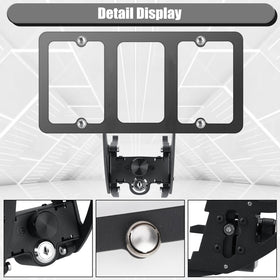 MOJIOO bracket with license plate attached illustrating stable fit