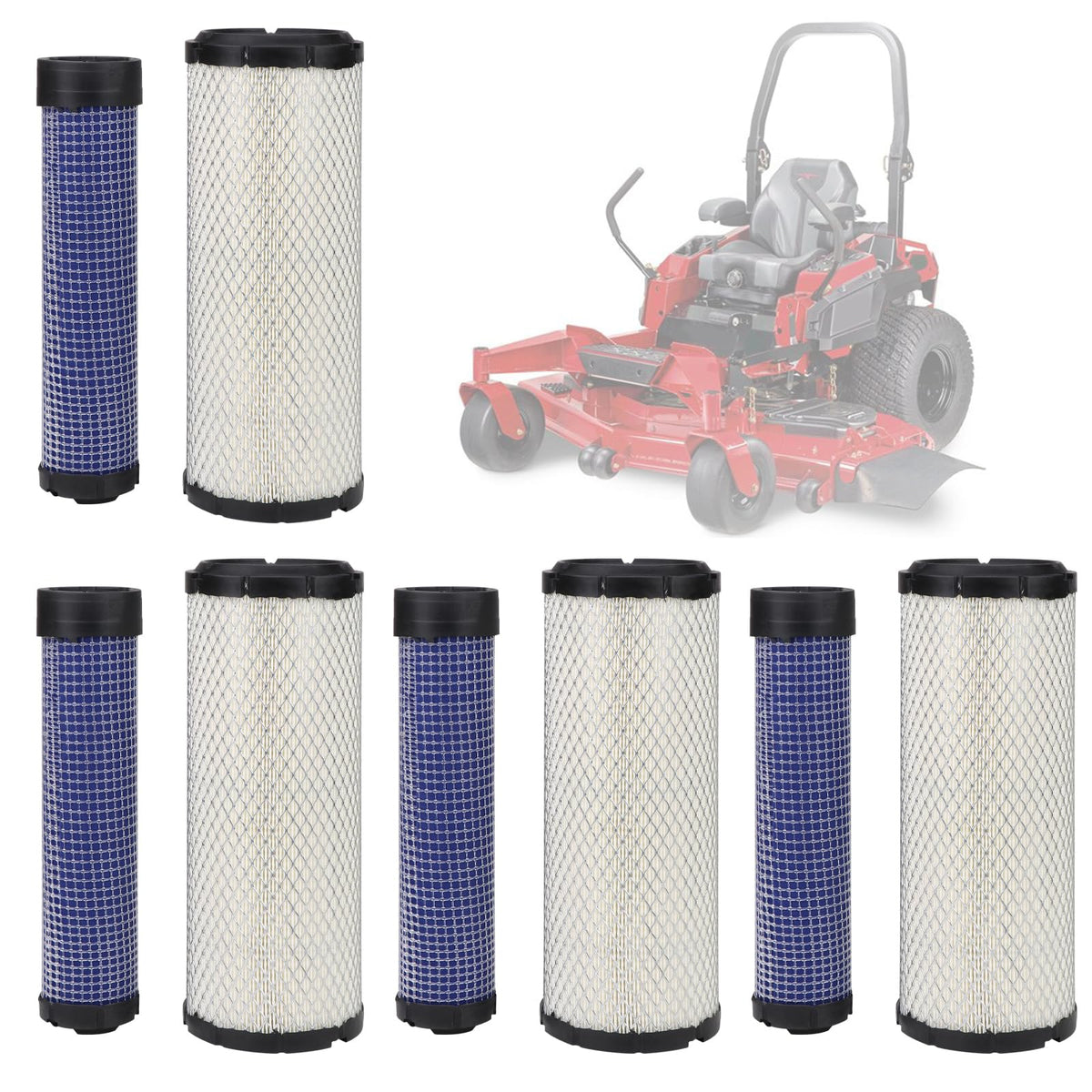 MOJIOO front packaging showing set of four filters and clear fit information for quick selection