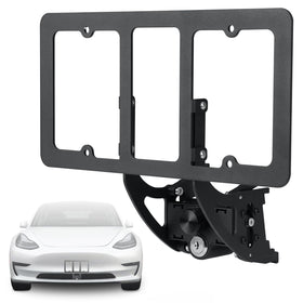 MOJIOO front view installed on Tesla showing secure discreet mount