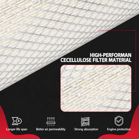 MOJIOO inner element detail highlighting fine filtration media to reduce particulate ingress
