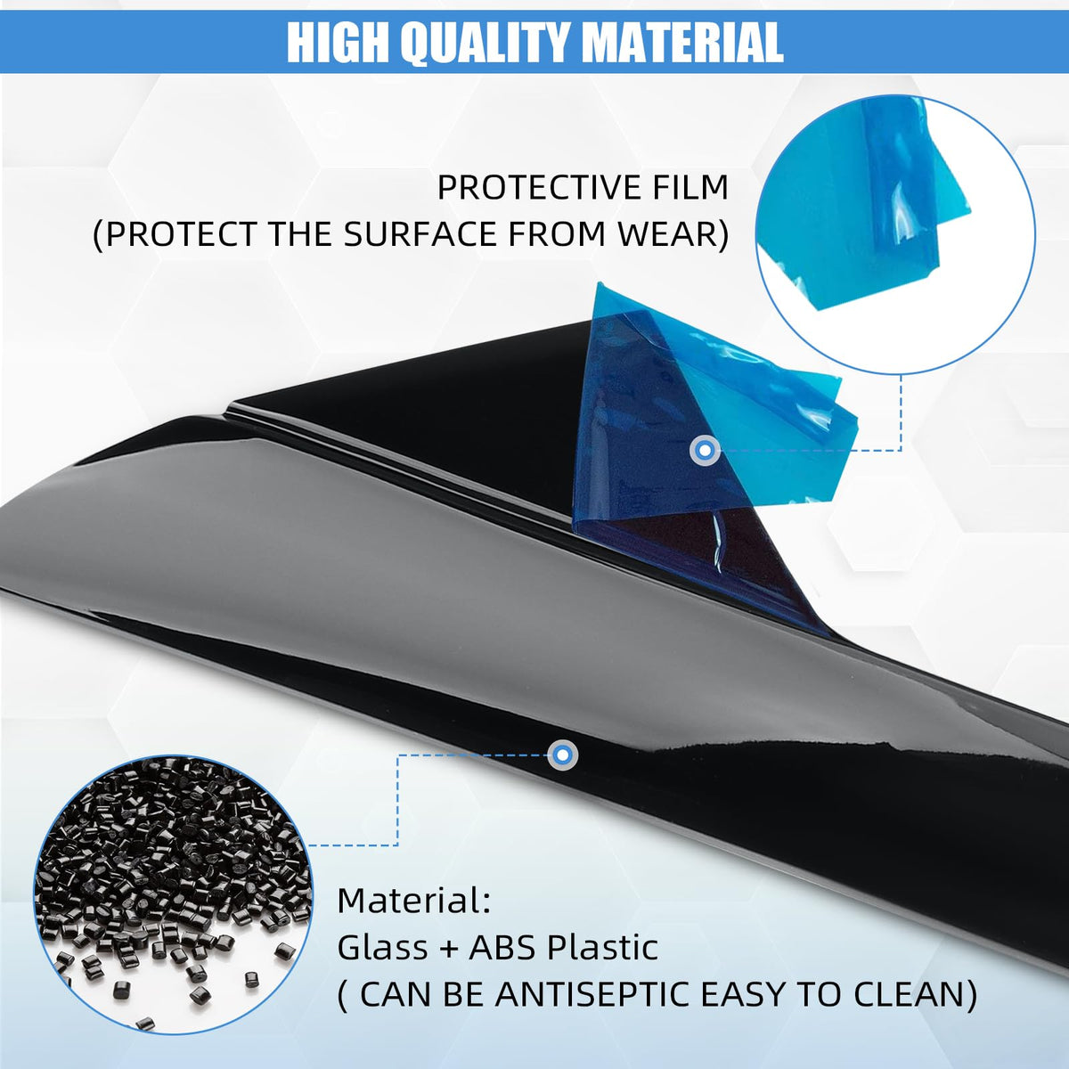 MOJIOO installed on passenger A-pillar, sealing windshield edge and reducing noise