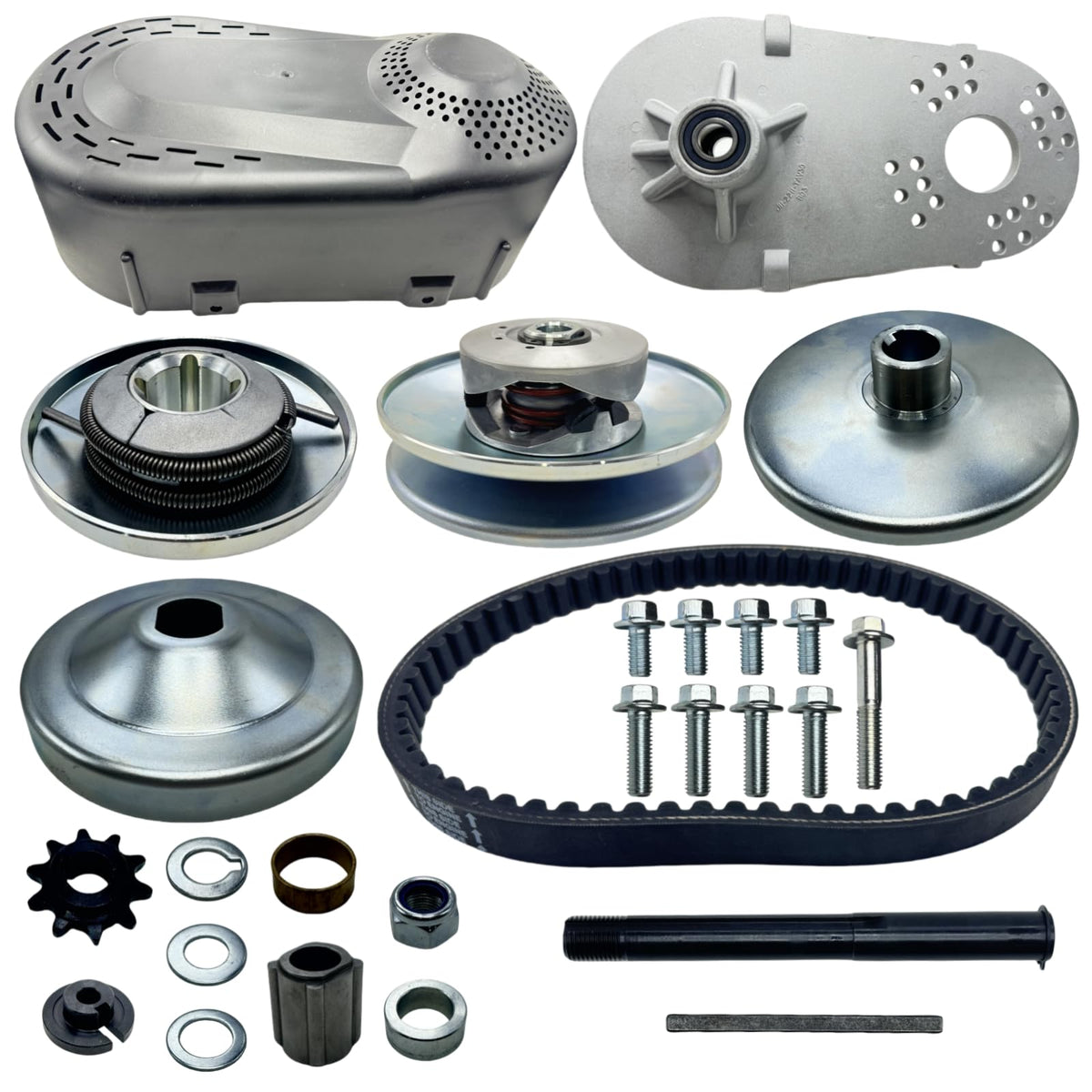 MOJTBE front assembly showing clutch housing and benefits of smoother acceleration