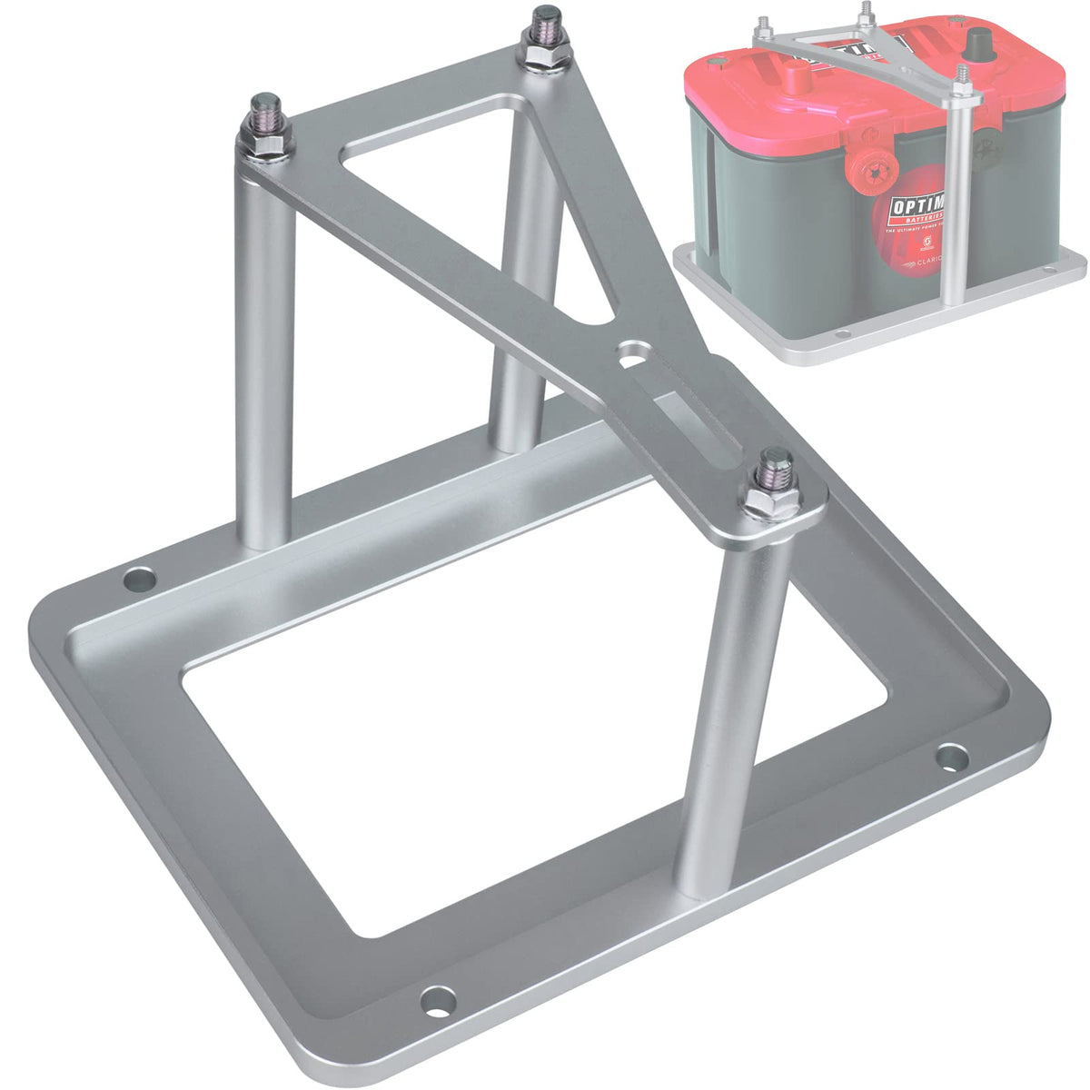 Moker front view of tray showing secure base and clean finish for durable mounting