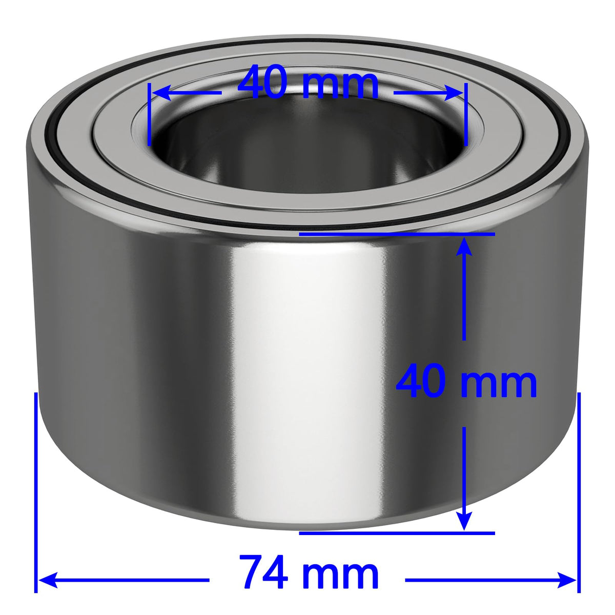 Moker bearing fitted in hub during installation demonstrating improved wheel rotation and stability