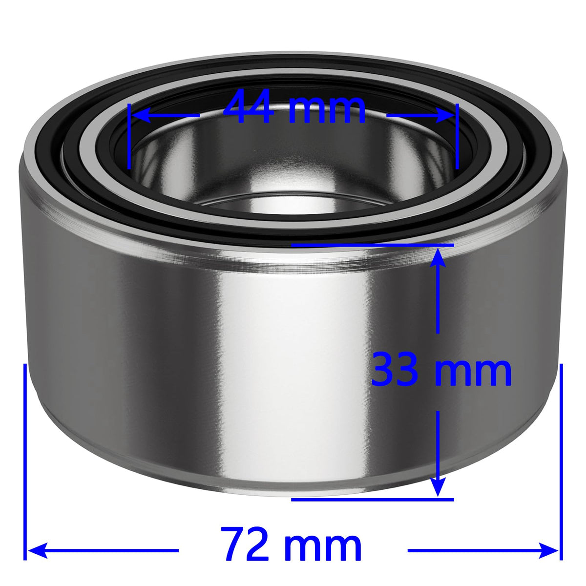 Moker bearing beside ruler showing dimensions for correct fitment and easy identification