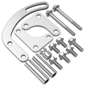 Moker bracket front view showing mounting points and low-mount benefit