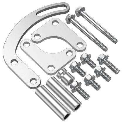 Moker bracket front view showing mounting points and low-mount benefit