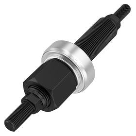 Moker tool being used on a Chevy engine showing smooth balancer installation benefit