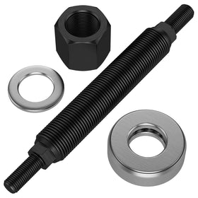 Moker kit laid out with nut washers and thrust bearing for immediate shop use
