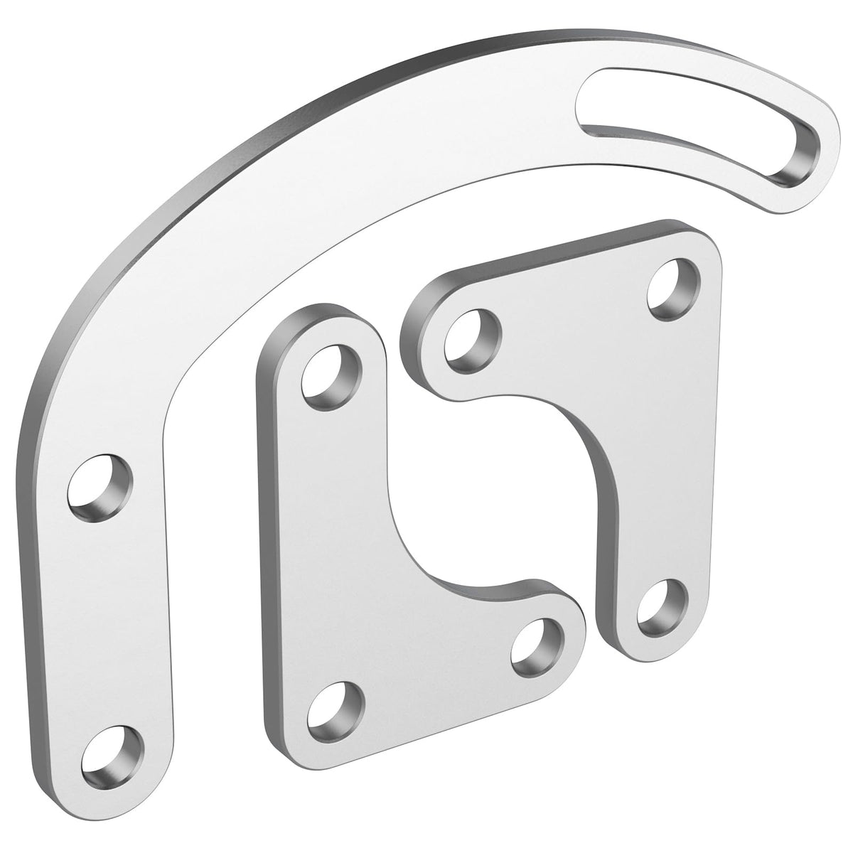 Moker bracket mounted on engine driver side showing fitment benefit