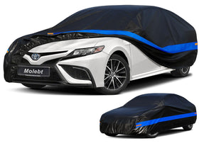 Molebt front view full coverage protecting sedan from weather