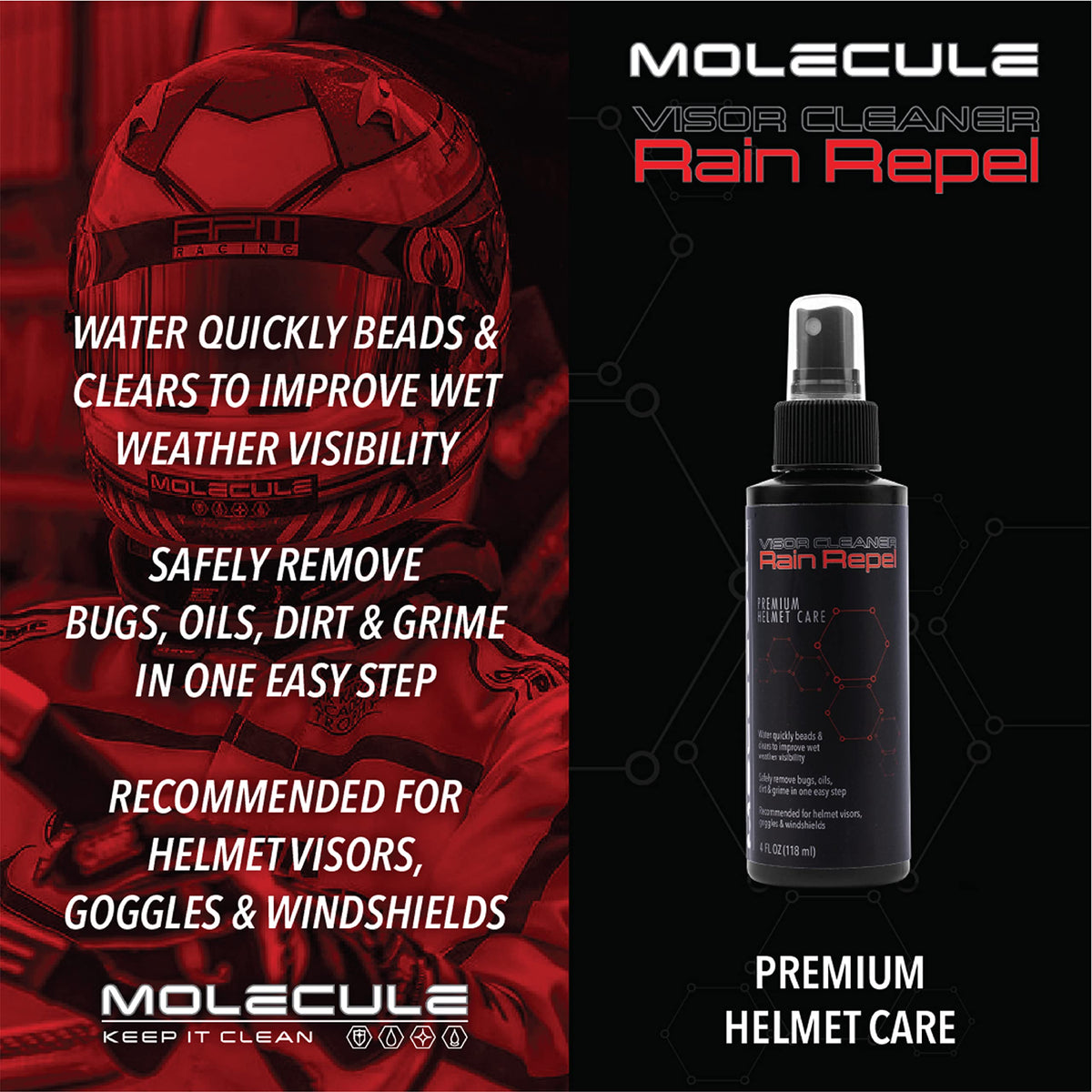 Molecule Helmet Refresh spraying liner foam, deodorizes and freshens interior padding