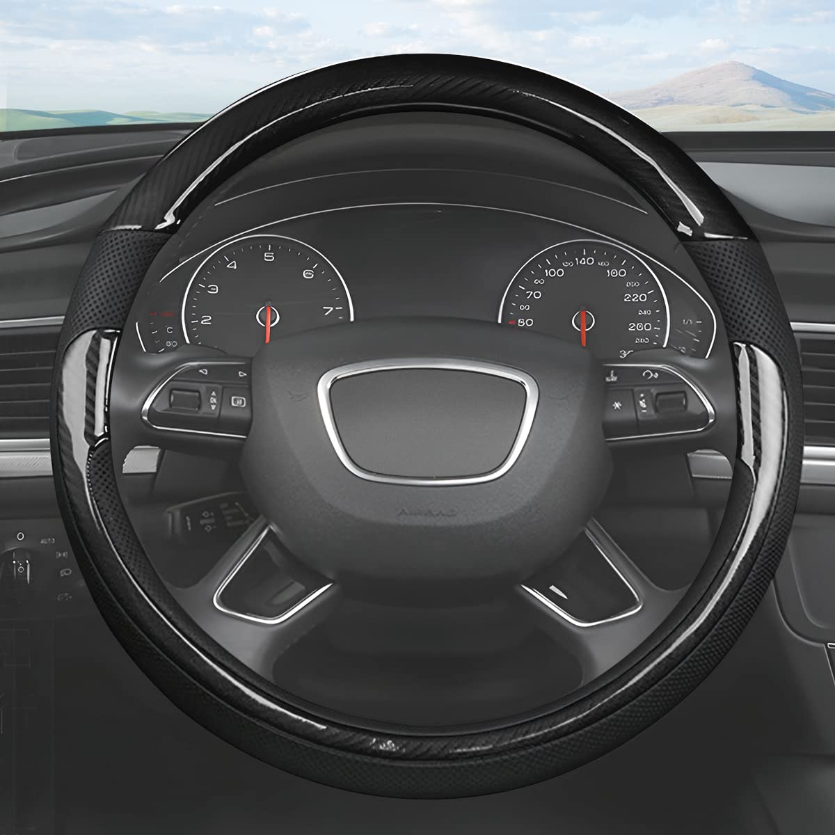 Moly Magnolia in car interior lifestyle shot showing stylish protection and comfort