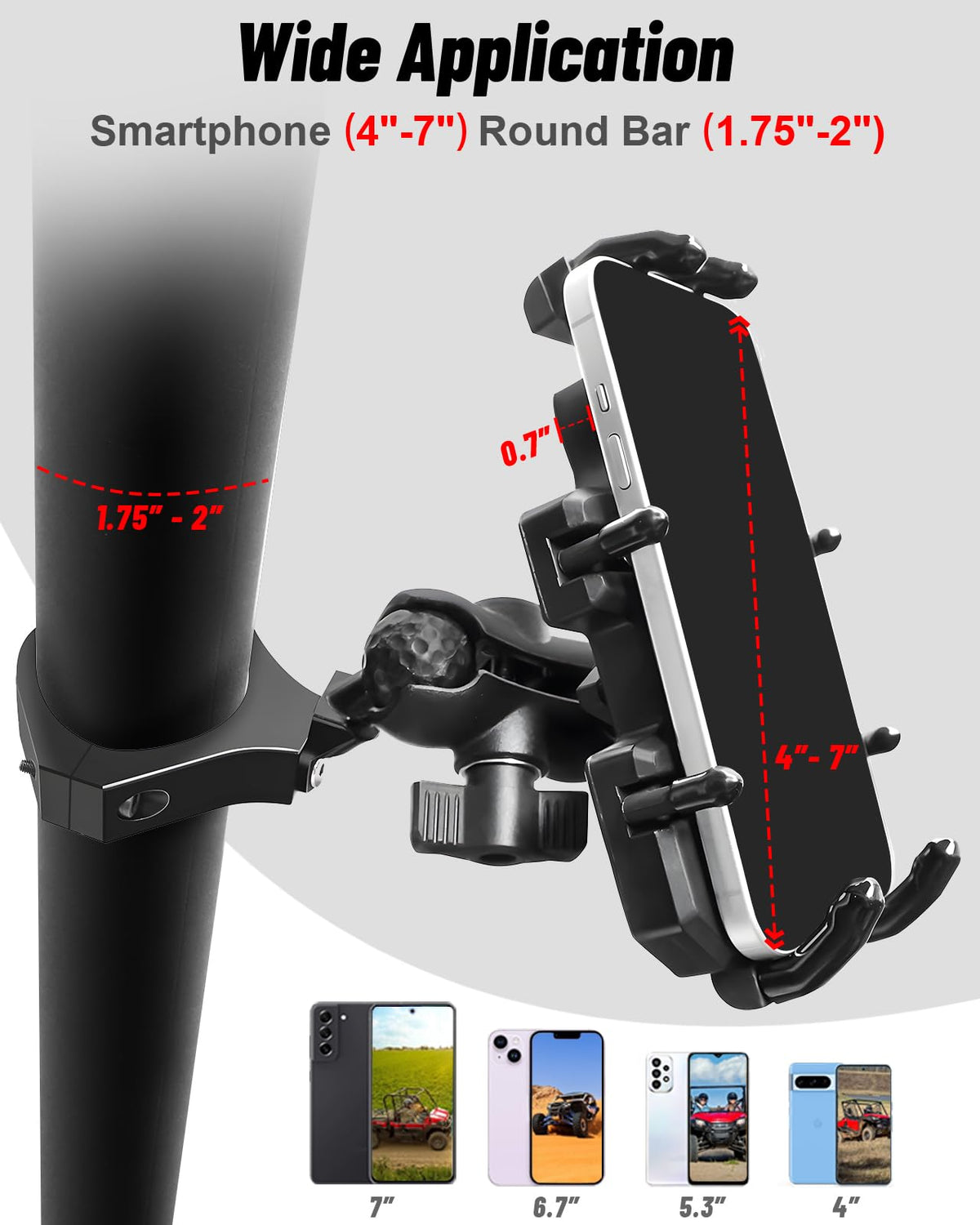 MOMI RAC GP angle adjustment knobs showing 360-degree rotation for glare-free viewing