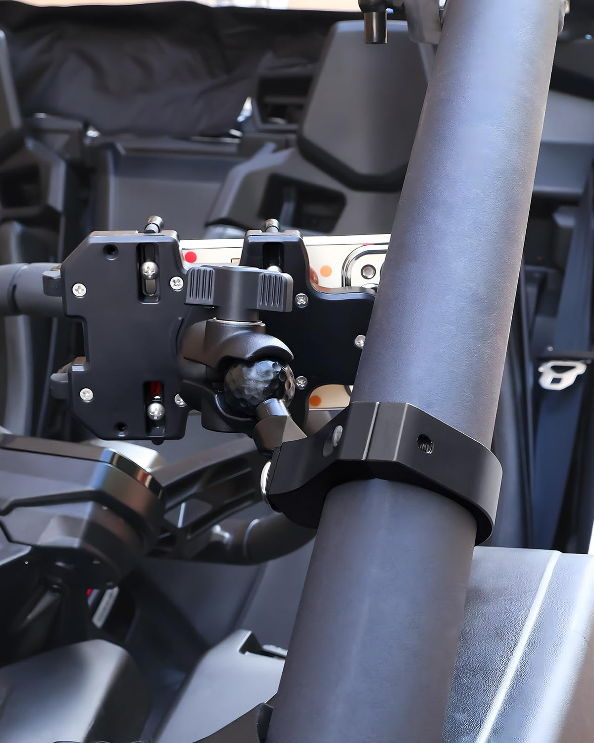 MOMI RAC GP in lifestyle trail ride setting providing hands-free navigation convenience