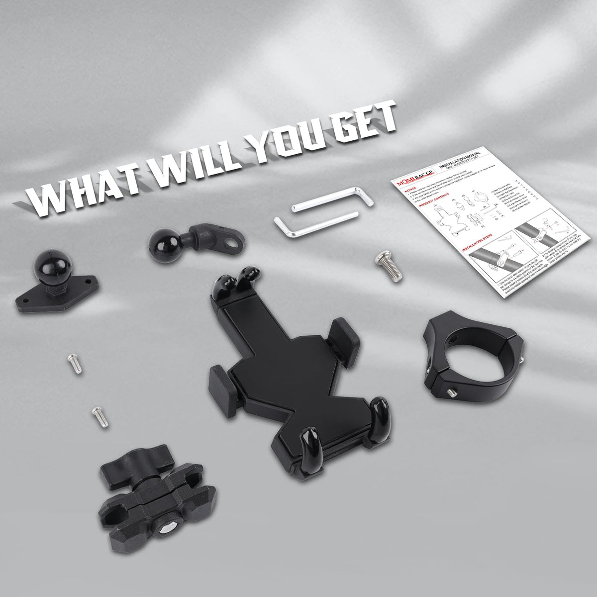 MOMI RAC GP quick release action for one-handed docking convenience