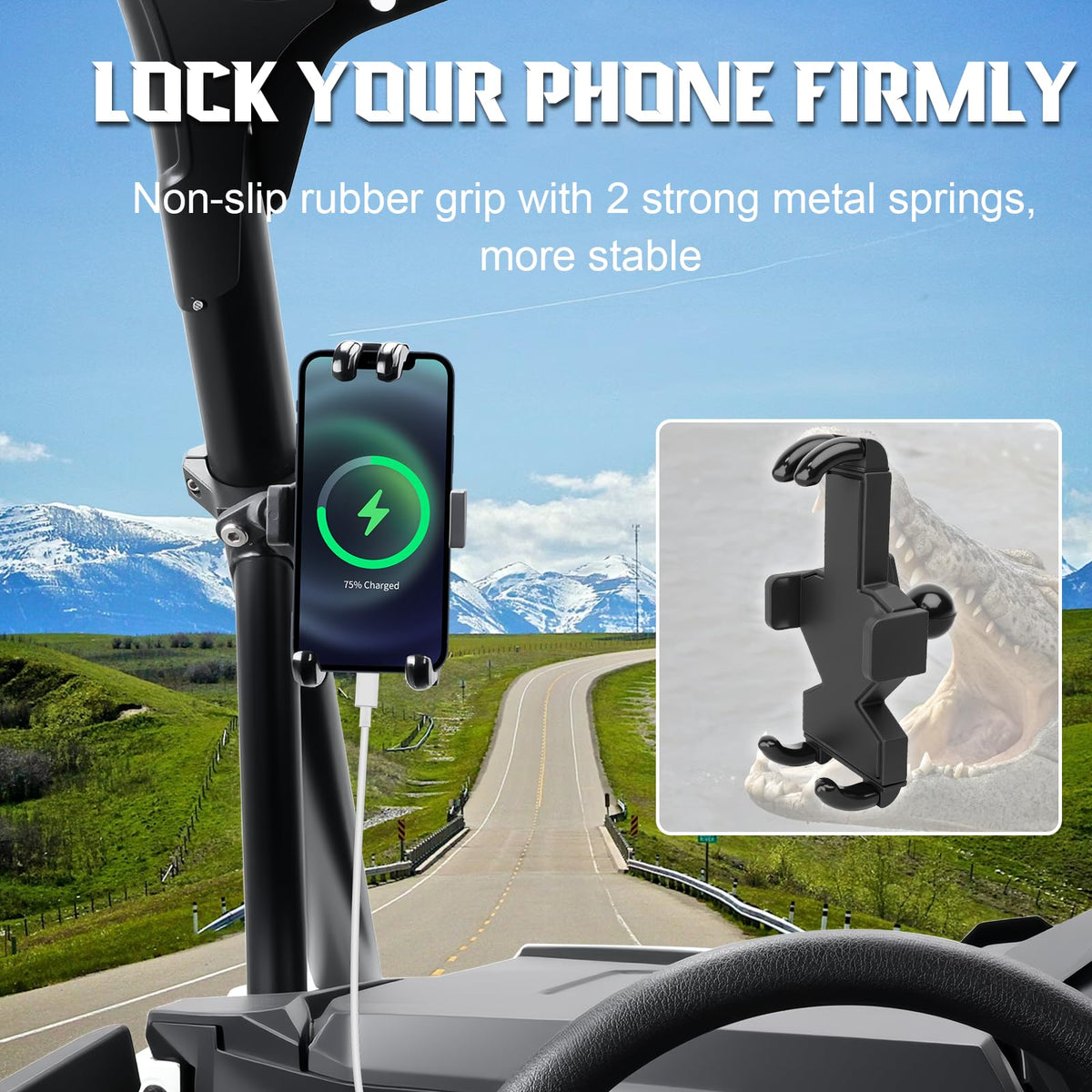 MOMI RAC GP top rubber claw detail protecting phone from scratches