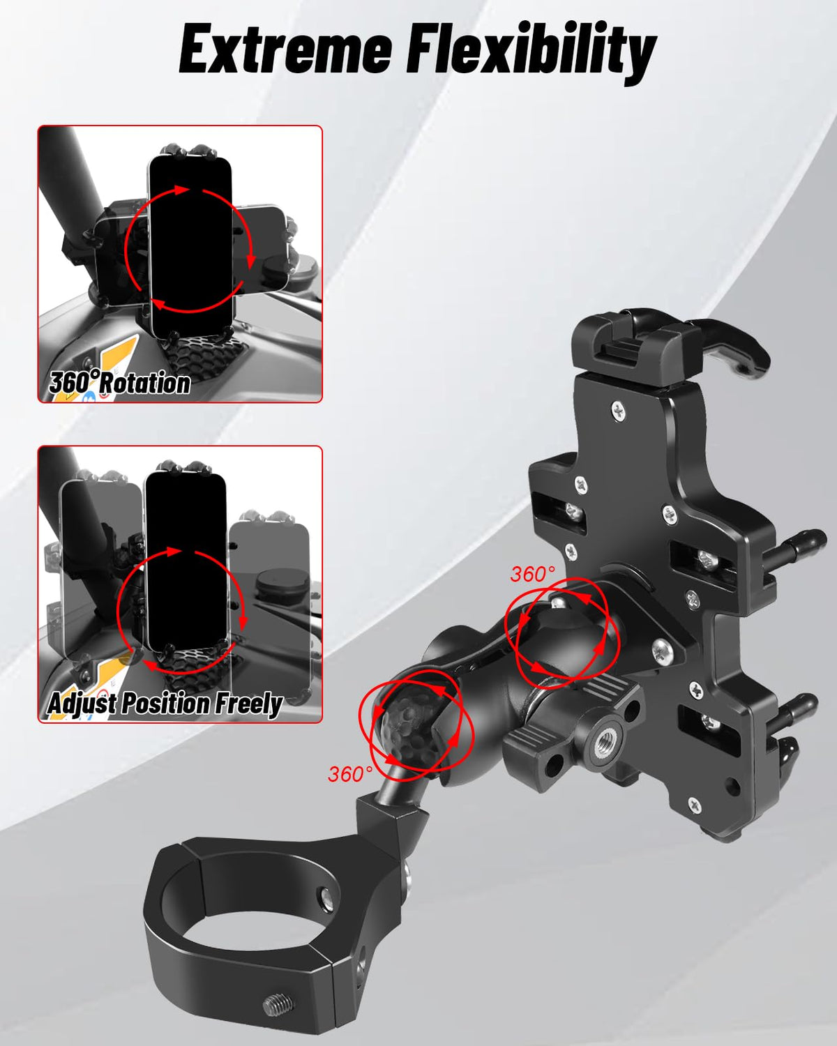 MOMI RAC GP textured rubber pads protecting phone from vibration and shocks