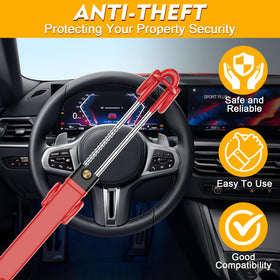 MONOJOY installed on steering wheel showing quick fit and immobilization benefit