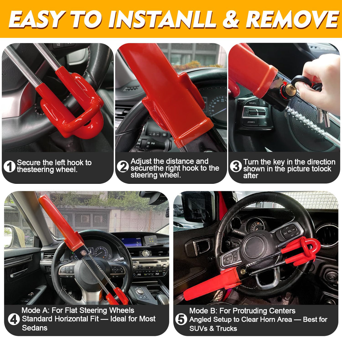 MONOJOY padded hook coating close-up protecting steering wheel finish