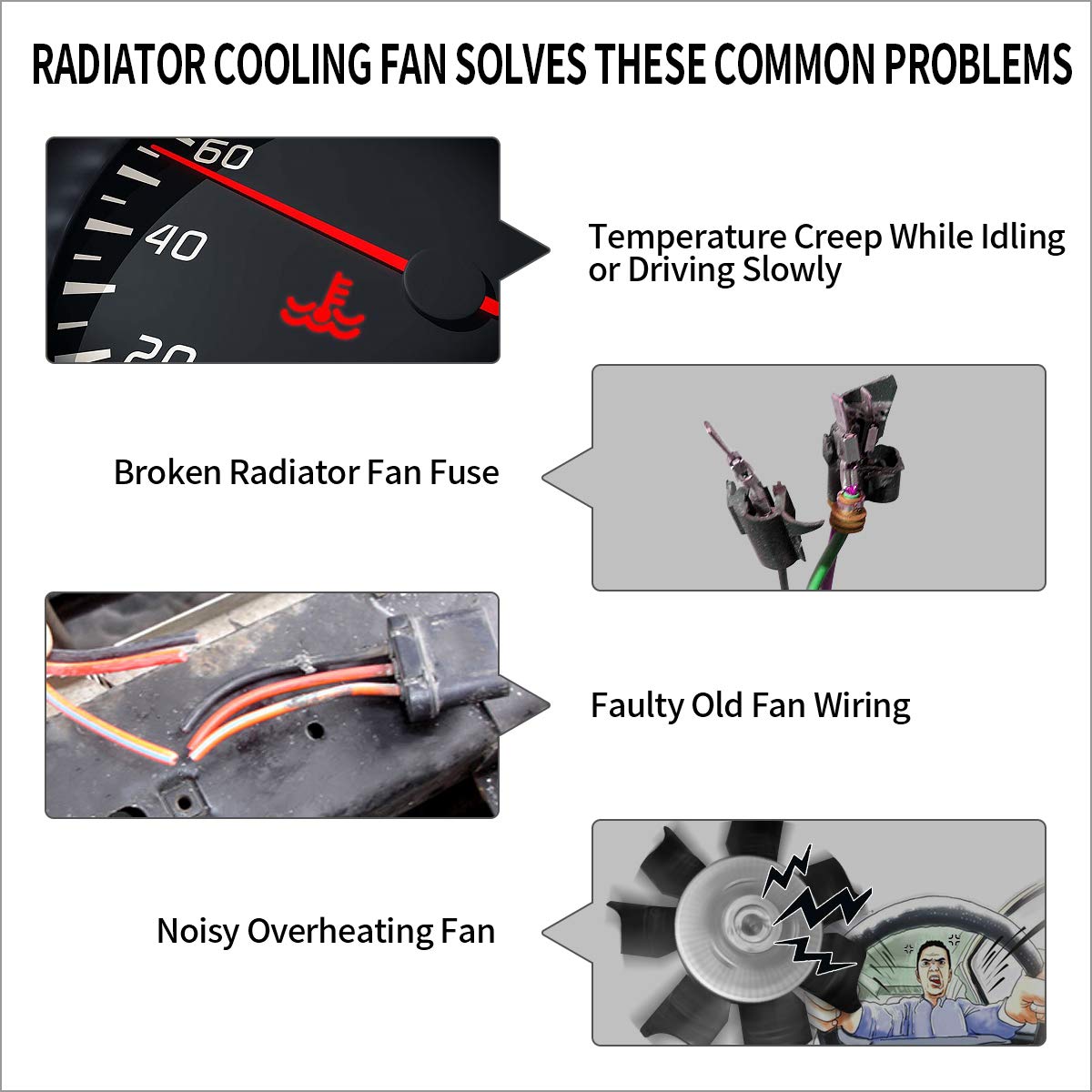 MONOKING fan installed in truck towing scenario showing sustained cooling benefit