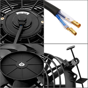 MONOKING fan mounted on radiator in engine bay showing improved cooling benefit