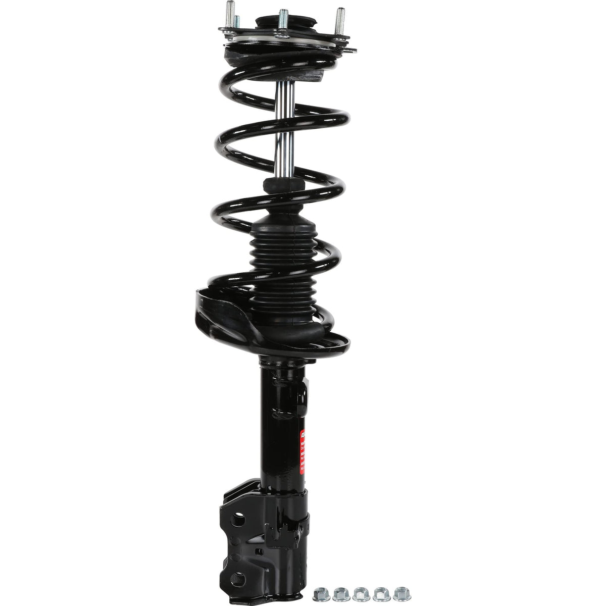 Monroe close-up of coil spring detail, demonstrates calibrated spring restoring ride height