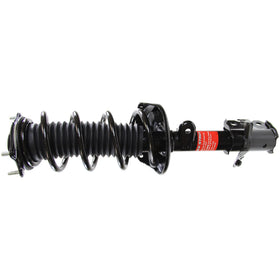 Monroe front assembly view showing complete strut and spring, improves installation speed