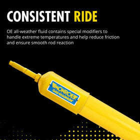 Monroe shock installed on Ford E-350 demonstrating improved handling and ride control