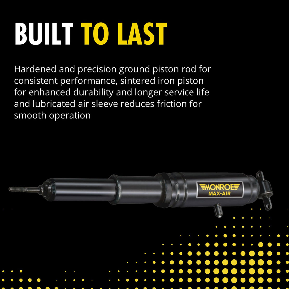 Monroe Max-Air MA762 close-up of air sleeve displaying durable material and leak-resistant fitting