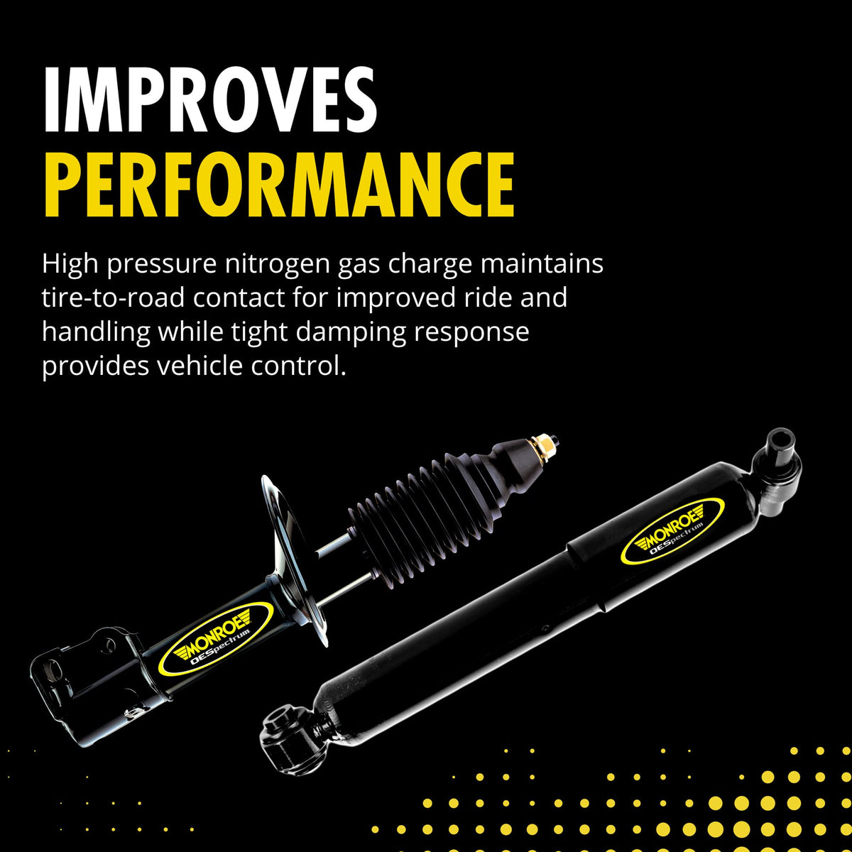 Monroe product label and specifications showing model 37316 and warranty information