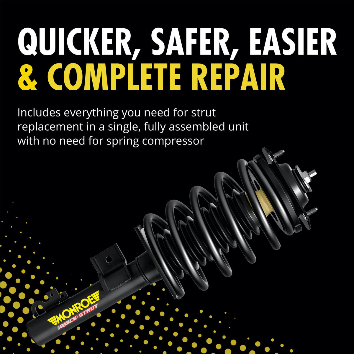 Monroe Quick-Strut 172949 side profile demonstrating structural integrity and durability