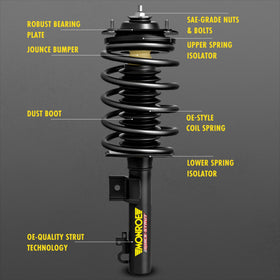 Monroe Quick-Strut box label and part number illustrating correct part identification