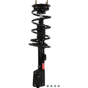 Monroe Quick-Strut close view of upper mount highlighting noise reduction and steering benefit