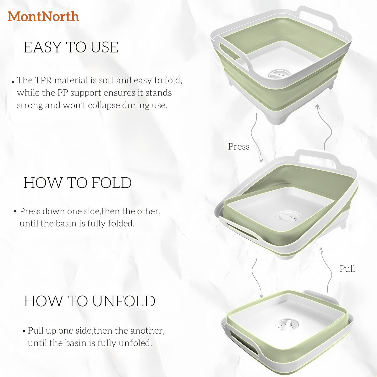 MontNorth close-up of drain plug demonstrating easy emptying without tipping benefit