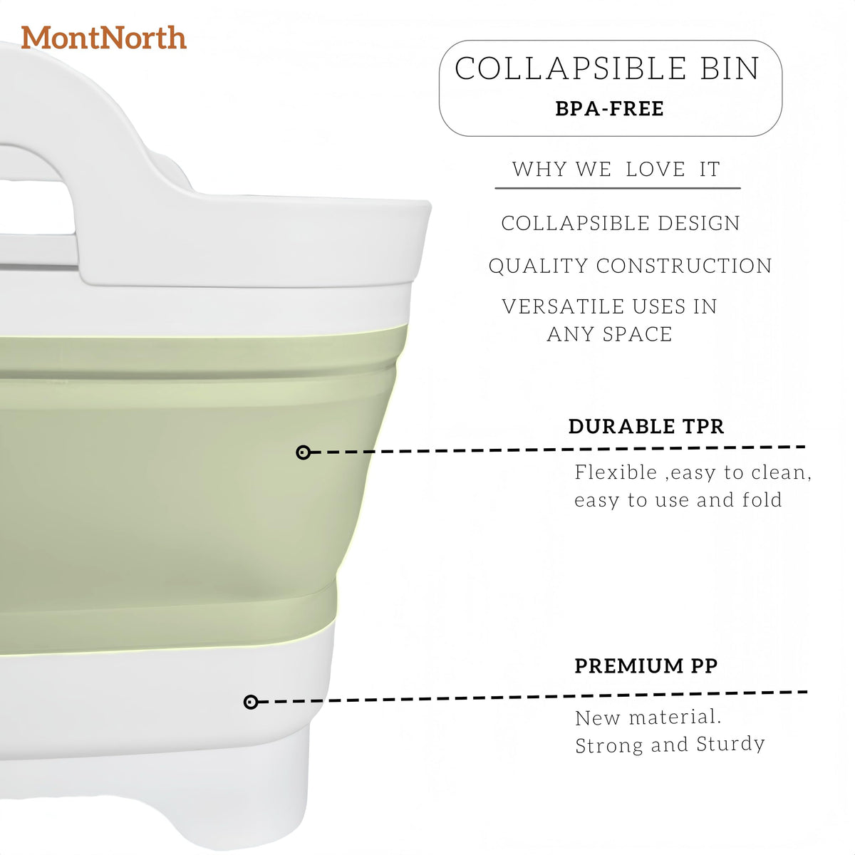 MontNorth basin filled with dishes illustrating roomy 9L capacity benefit